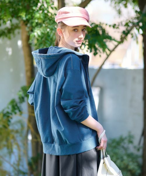 CARA O CRUZ / キャラ・オ・クルス その他アウター | 洗える ジップアップデニムパーカー | 詳細12