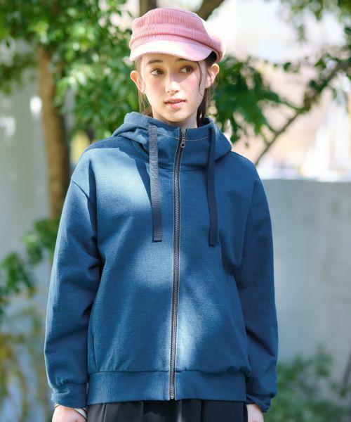 CARA O CRUZ / キャラ・オ・クルス その他アウター | 洗える ジップアップデニムパーカー | 詳細3