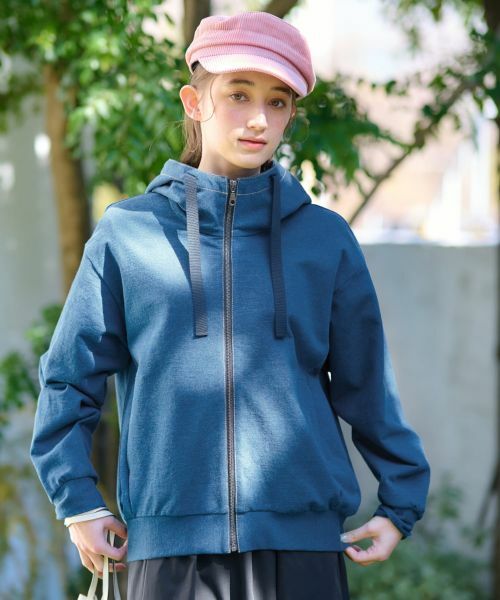 CARA O CRUZ / キャラ・オ・クルス その他アウター | 洗える ジップアップデニムパーカー | 詳細5