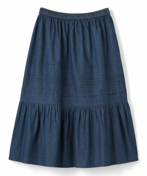 CARA O CRUZ / キャラ・オ・クルス ミニ・ひざ丈スカート | 洗える ティアードデニムスカート | 詳細11