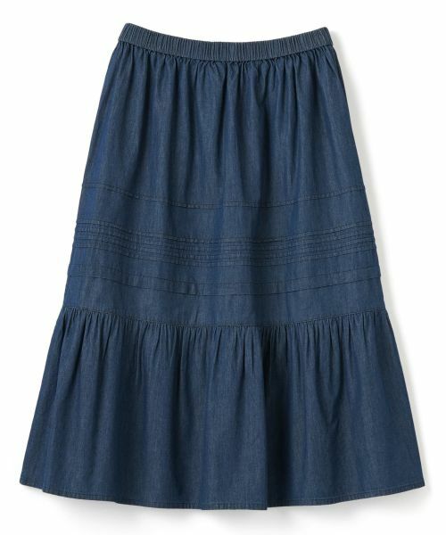 CARA O CRUZ / キャラ・オ・クルス ミニ・ひざ丈スカート | 洗える ティアードデニムスカート | 詳細12