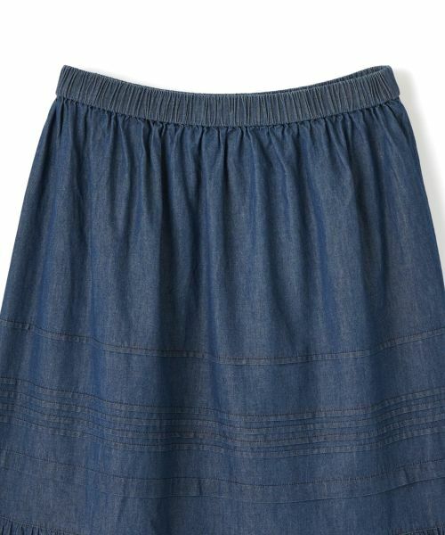 CARA O CRUZ / キャラ・オ・クルス ミニ・ひざ丈スカート | 洗える ティアードデニムスカート | 詳細13