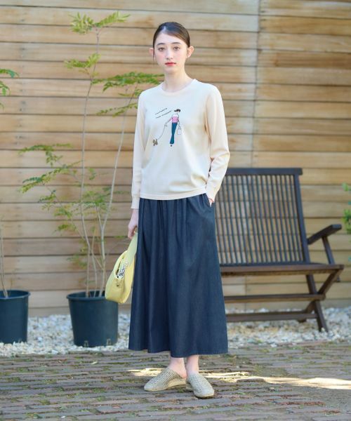 CARA O CRUZ / キャラ・オ・クルス その他パンツ | 洗える デニムワイドパンツ | 詳細10