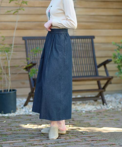 CARA O CRUZ / キャラ・オ・クルス その他パンツ | 洗える デニムワイドパンツ | 詳細2