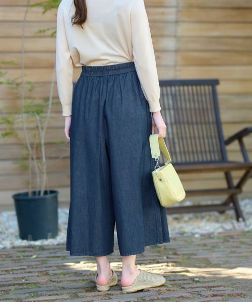 CARA O CRUZ / キャラ・オ・クルス その他パンツ | 洗える デニムワイドパンツ | 詳細4