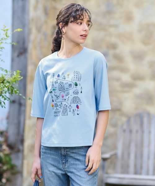 CARA O CRUZ / キャラ・オ・クルス Tシャツ | プリント刺繍Tシャツ【35th】 | 詳細6