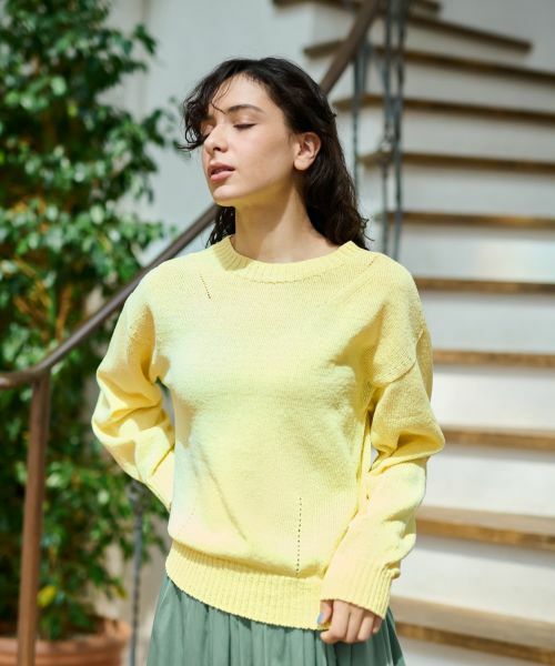 CARA O CRUZ / キャラ・オ・クルス ニット・セーター | 洗える シャリ感のあるカラーニット【ホールガーメント】 | 詳細10