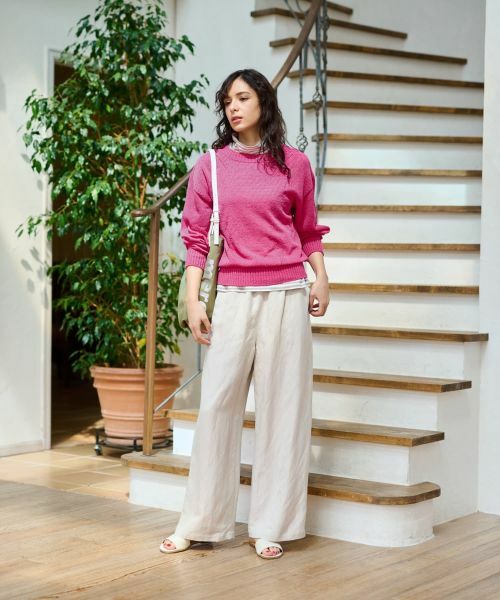 CARA O CRUZ / キャラ・オ・クルス ニット・セーター | 洗える シャリ感のあるカラーニット【ホールガーメント】 | 詳細14