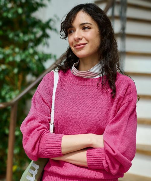 CARA O CRUZ / キャラ・オ・クルス ニット・セーター | 洗える シャリ感のあるカラーニット【ホールガーメント】 | 詳細6