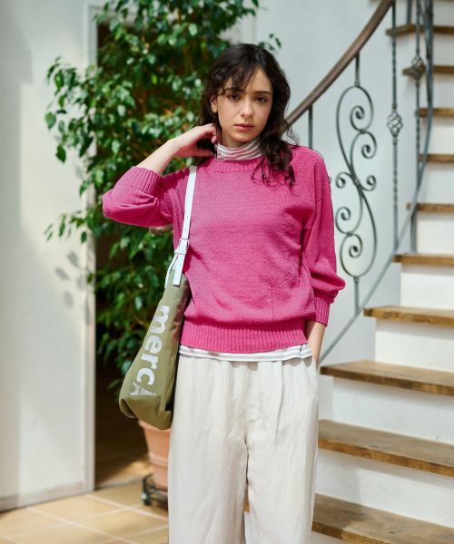 CARA O CRUZ / キャラ・オ・クルス ニット・セーター | 洗える シャリ感のあるカラーニット【ホールガーメント】 | 詳細8