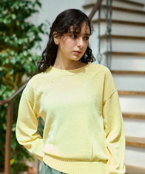 CARA O CRUZ / キャラ・オ・クルス ニット・セーター | 洗える シャリ感のあるカラーニット【ホールガーメント】 | 詳細9