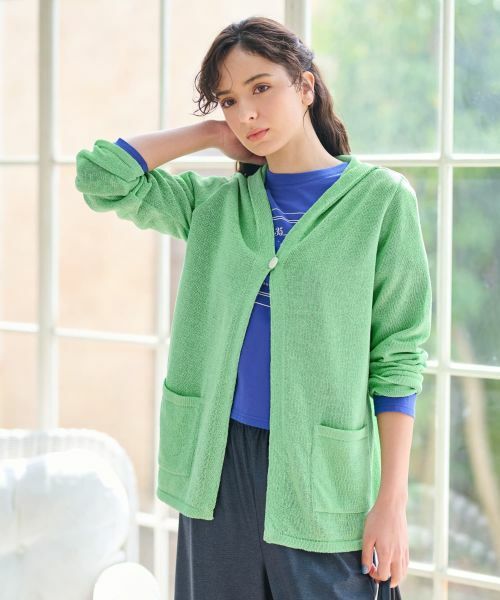 CARA O CRUZ / キャラ・オ・クルス カーディガン・ボレロ | 洗える シャリ感のあるカラーカーディガン【ホールガーメント】 | 詳細10