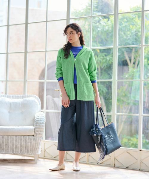 CARA O CRUZ / キャラ・オ・クルス カーディガン・ボレロ | 洗える シャリ感のあるカラーカーディガン【ホールガーメント】 | 詳細21