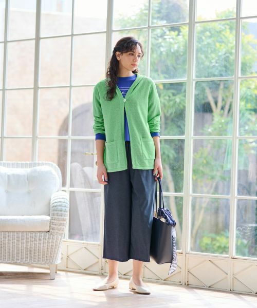 CARA O CRUZ / キャラ・オ・クルス カーディガン・ボレロ | 洗える シャリ感のあるカラーカーディガン【ホールガーメント】 | 詳細23