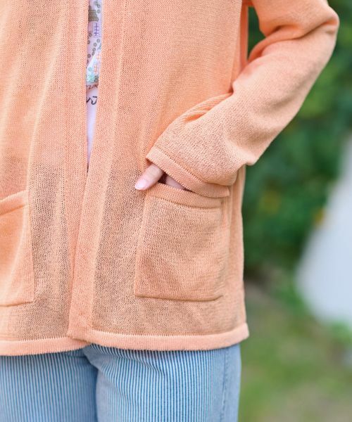 CARA O CRUZ / キャラ・オ・クルス カーディガン・ボレロ | 洗える シャリ感のあるカラーカーディガン【ホールガーメント】 | 詳細29