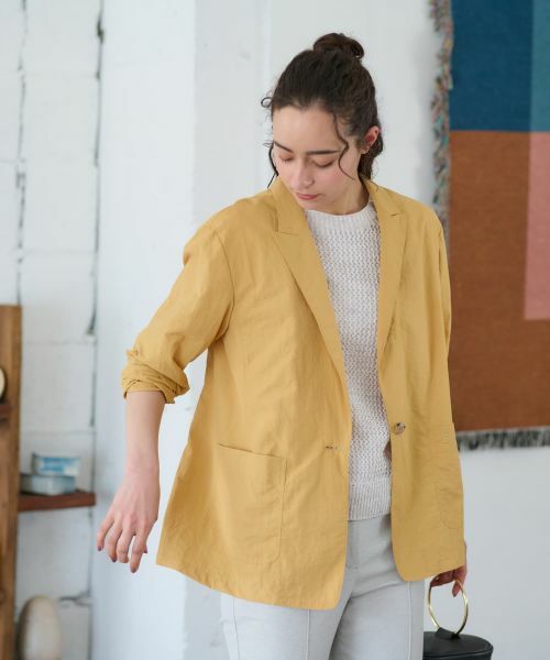 CARA O CRUZ/キャラ・オ・クルス ピークドラペルジャケット イエロー 7(S)