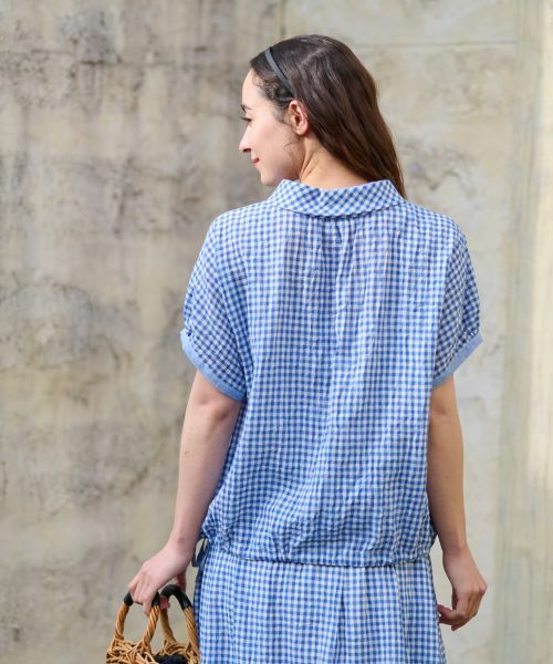 CARA O CRUZ / キャラ・オ・クルス シャツ・ブラウス | 洗える ギンガムチェックブラウス【セットアップ】 | 詳細16