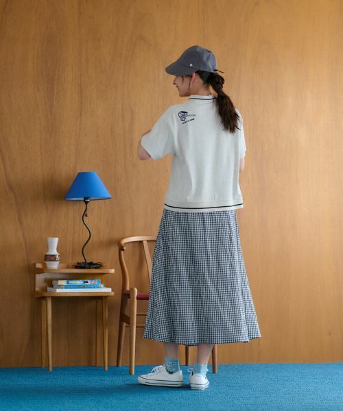 CARA O CRUZ / キャラ・オ・クルス ミニ・ひざ丈スカート | 洗える ウエストゴム ギンガムチェックスカート【セットアップ】 | 詳細12