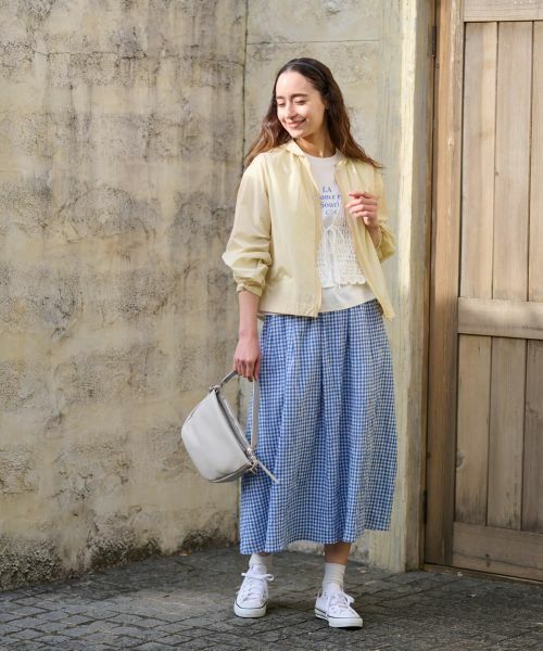 CARA O CRUZ / キャラ・オ・クルス ミニ・ひざ丈スカート | 洗える ウエストゴム ギンガムチェックスカート【セットアップ】 | 詳細28
