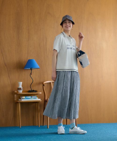CARA O CRUZ / キャラ・オ・クルス ミニ・ひざ丈スカート | 洗える ウエストゴム ギンガムチェックスカート【セットアップ】 | 詳細7