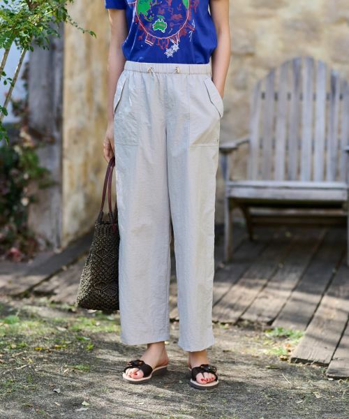 CARA O CRUZ / キャラ・オ・クルス その他パンツ | イージーワイドパンツ(ライトグレー)