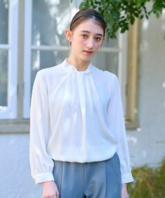 CARA O CRUZ / キャラ・オ・クルス シャツ・ブラウス | 洗える ハイネックタックブラウス【セレモニー】