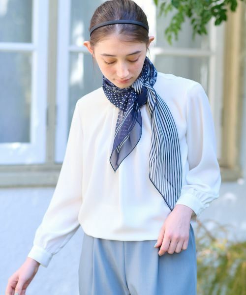 CARA O CRUZ / キャラ・オ・クルス シャツ・ブラウス | 洗える ハイネックタックブラウス【セレモニー】 | 詳細10