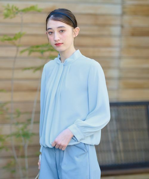 CARA O CRUZ / キャラ・オ・クルス シャツ・ブラウス | 洗える ハイネックタックブラウス【セレモニー】 | 詳細2