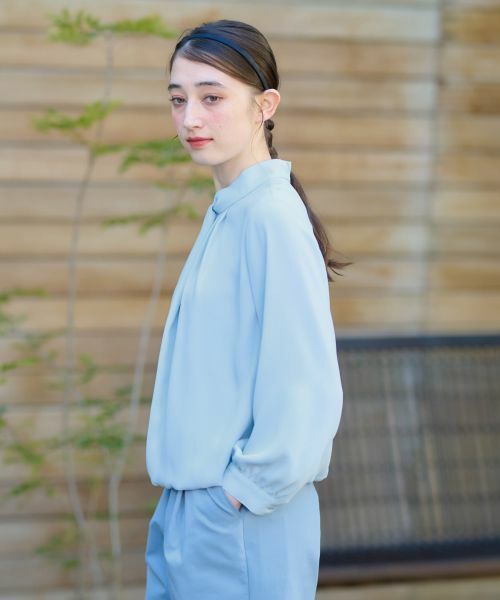 CARA O CRUZ / キャラ・オ・クルス シャツ・ブラウス | 洗える ハイネックタックブラウス【セレモニー】 | 詳細4