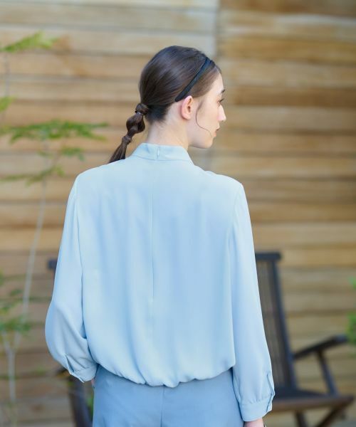 CARA O CRUZ / キャラ・オ・クルス シャツ・ブラウス | 洗える ハイネックタックブラウス【セレモニー】 | 詳細5