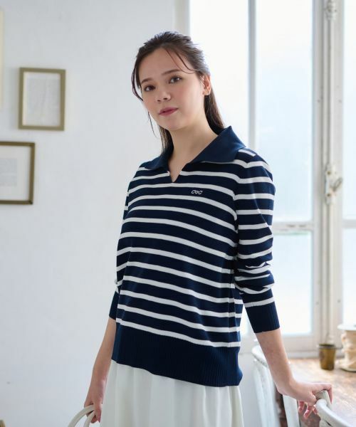 CARA O CRUZ / キャラ・オ・クルス ニット・セーター | 洗える マリンなボーダーニット | 詳細1