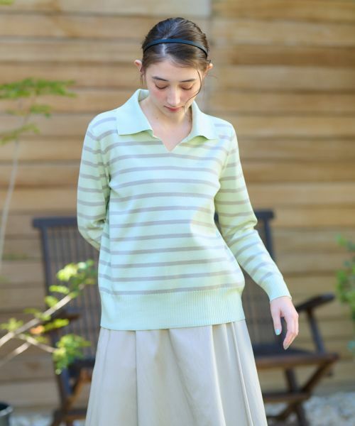 CARA O CRUZ / キャラ・オ・クルス ニット・セーター | 洗える マリンなボーダーニット | 詳細12