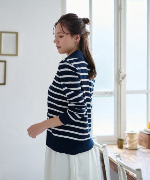 CARA O CRUZ / キャラ・オ・クルス ニット・セーター | 洗える マリンなボーダーニット | 詳細3