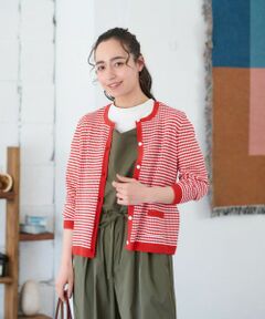 CARA O CRUZ / キャラ・オ・クルス カーディガン・ボレロ | ボーダーカーディガン【CoC by CARA O CRUZ】