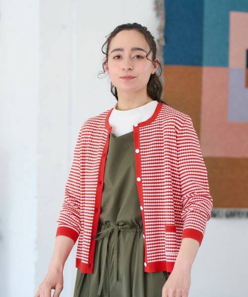CARA O CRUZ / キャラ・オ・クルス カーディガン・ボレロ | ボーダーカーディガン【CoC by CARA O CRUZ】 | 詳細1