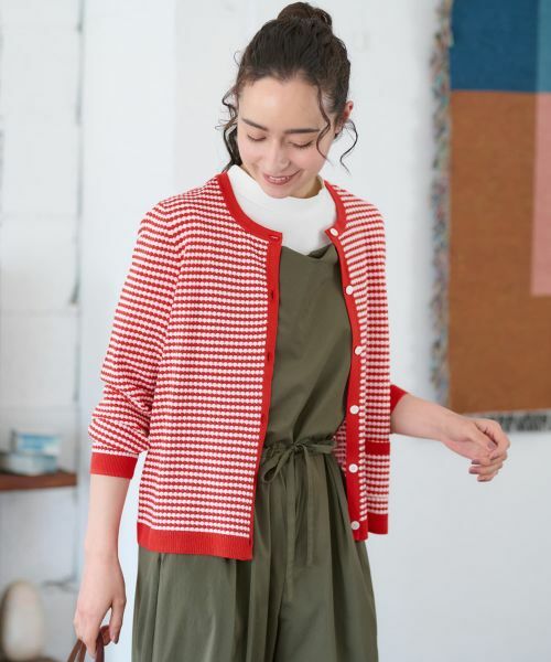 CARA O CRUZ / キャラ・オ・クルス カーディガン・ボレロ | ボーダーカーディガン【CoC by CARA O CRUZ】 | 詳細3