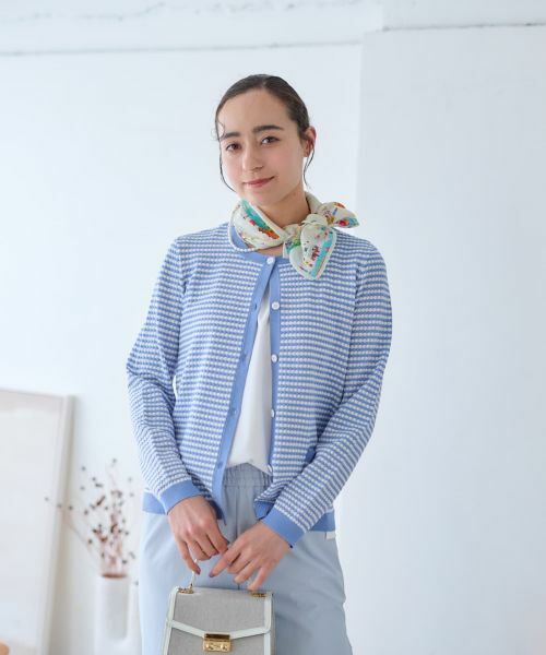 CARA O CRUZ / キャラ・オ・クルス カーディガン・ボレロ | ボーダーカーディガン【CoC by CARA O CRUZ】 | 詳細8