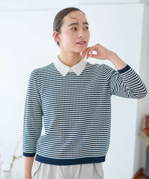CARA O CRUZ / キャラ・オ・クルス ニット・セーター | ボーダーニット【CoC by CARA O CRUZ】 | 詳細1