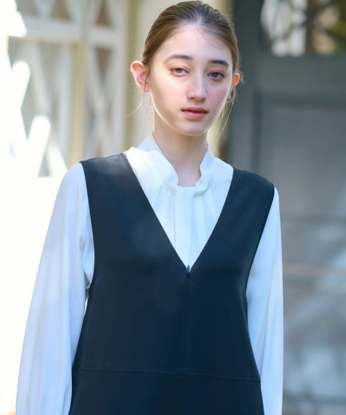 CARA O CRUZ / キャラ・オ・クルス その他パンツ | 洗える 深Vネックのサロペットパンツ【セレモニー】 | 詳細12