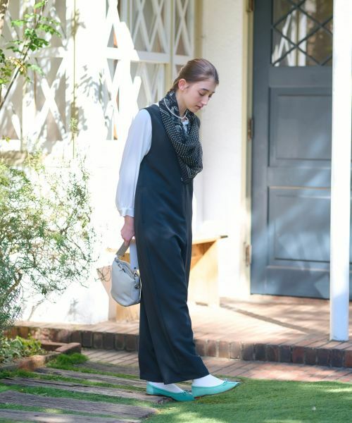 CARA O CRUZ / キャラ・オ・クルス その他パンツ | 洗える 深Vネックのサロペットパンツ【セレモニー】 | 詳細4