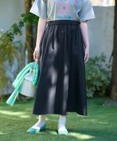CARA O CRUZ / キャラ・オ・クルス ミニ・ひざ丈スカート | 【撥水】 洗える ウエストゴムフレアスカート【CoC by CARA O CRUZ】