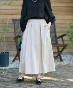 CARA O CRUZ / キャラ・オ・クルス ミニ・ひざ丈スカート | 【撥水】 洗える ウエストゴムフレアスカート【CoC by CARA O CRUZ】