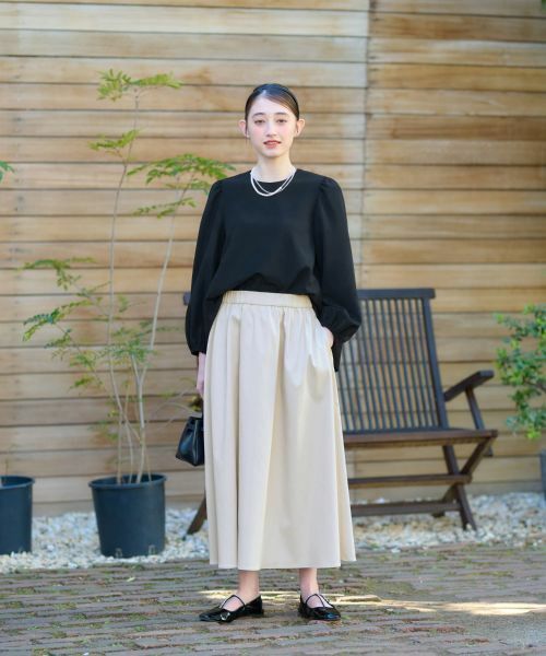 CARA O CRUZ / キャラ・オ・クルス ミニ・ひざ丈スカート | 【撥水】 洗える ウエストゴムフレアスカート【CoC by CARA O CRUZ】 | 詳細10