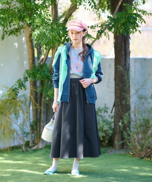 CARA O CRUZ / キャラ・オ・クルス ミニ・ひざ丈スカート | 【撥水】 洗える ウエストゴムフレアスカート【CoC by CARA O CRUZ】 | 詳細13