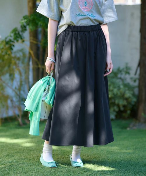 CARA O CRUZ / キャラ・オ・クルス ミニ・ひざ丈スカート | 【撥水】 洗える ウエストゴムフレアスカート【CoC by CARA O CRUZ】 | 詳細5