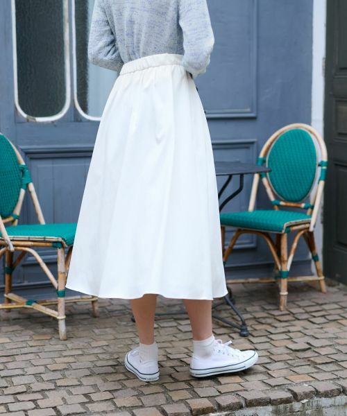 CARA O CRUZ / キャラ・オ・クルス ミニ・ひざ丈スカート | 【撥水】 洗える ウエストゴムフレアスカート【CoC by CARA O CRUZ】 | 詳細8