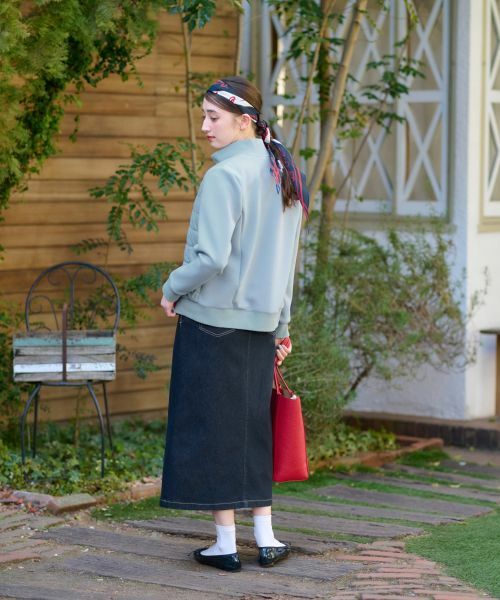 CARA O CRUZ / キャラ・オ・クルス ミニ・ひざ丈スカート | 洗える 後ろウエストゴムのデニムスカート | 詳細10