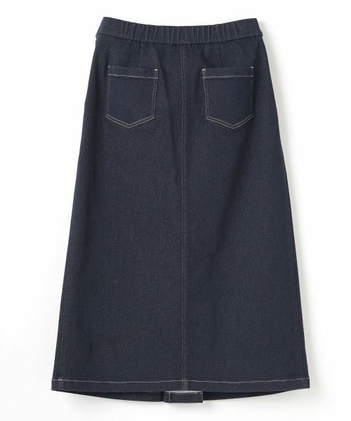 CARA O CRUZ / キャラ・オ・クルス ミニ・ひざ丈スカート | 洗える 後ろウエストゴムのデニムスカート | 詳細18