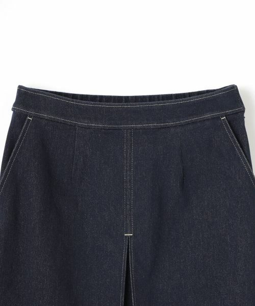 CARA O CRUZ / キャラ・オ・クルス ミニ・ひざ丈スカート | 洗える 後ろウエストゴムのデニムスカート | 詳細19