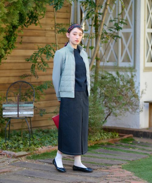 CARA O CRUZ / キャラ・オ・クルス ミニ・ひざ丈スカート | 洗える 後ろウエストゴムのデニムスカート | 詳細9